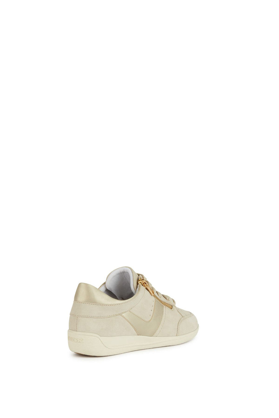 Geox Women's Beige Myria Lace-up Leather Sneaker