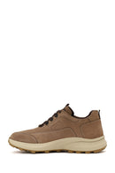 Male Mink Lace-up Thick-soled Nubuck Leather Casual Sneaker | Derimod