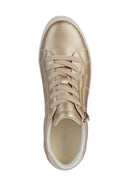 Geox Women's Gold Blomiee Lace-Up Leather Sneaker | Derimod