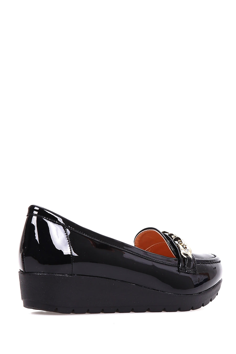 Women's Wedge Heeled Shoes with Chain Detail