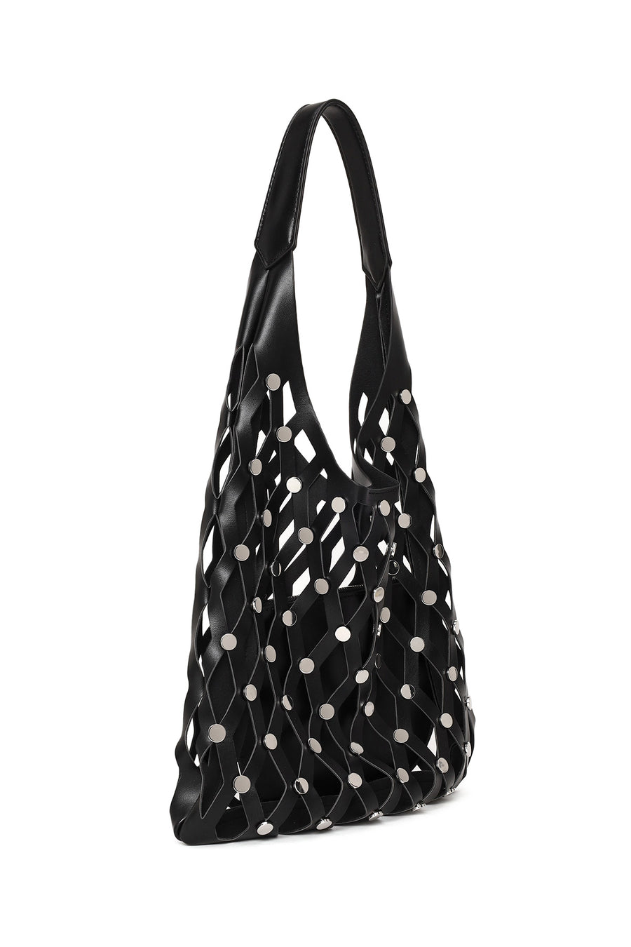 Woman Black Mesh Shoulder Bag