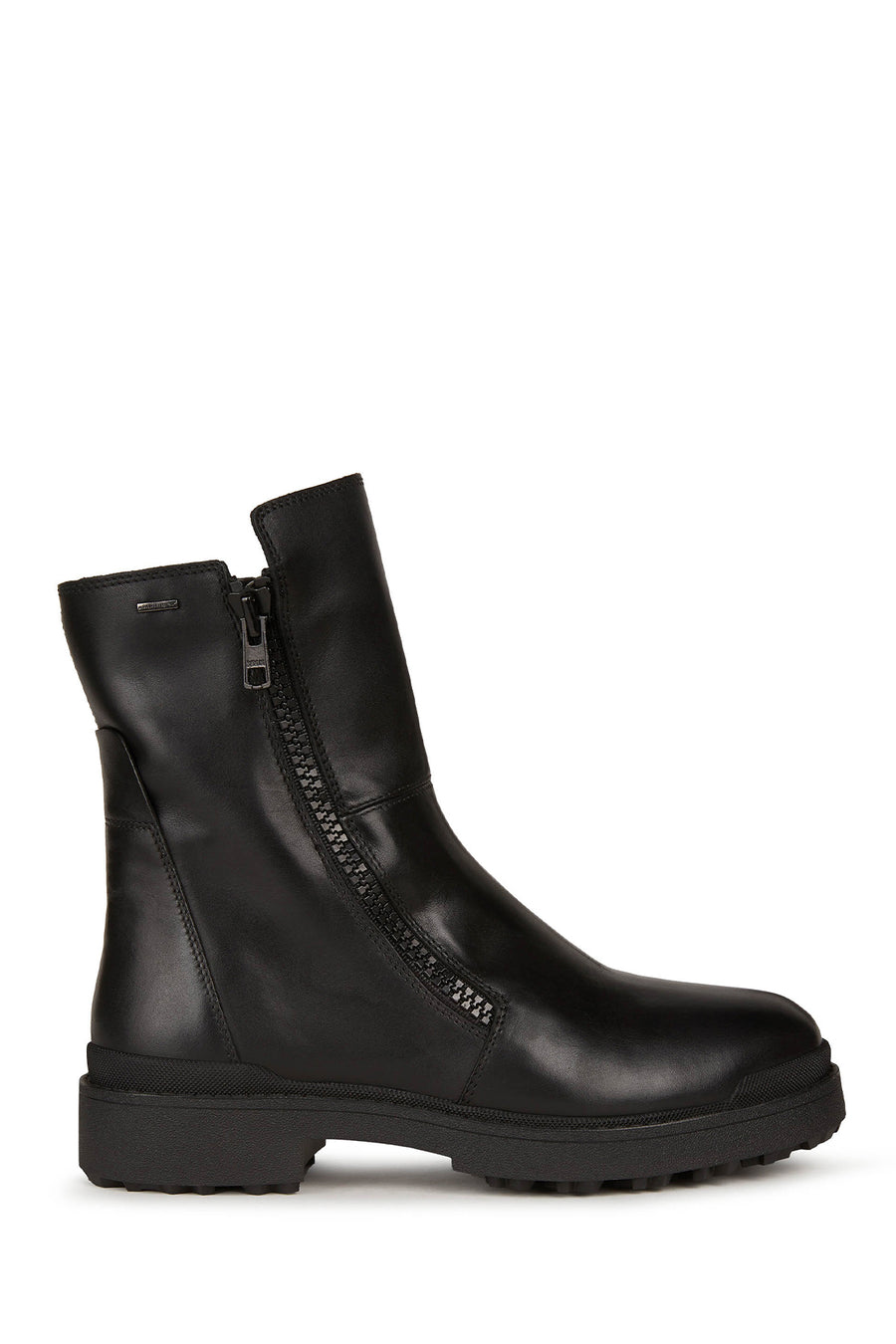 Geox Women's Black Nevegal Abx Leather Zippered Boots D26UPE00043C9999 | Derimod
