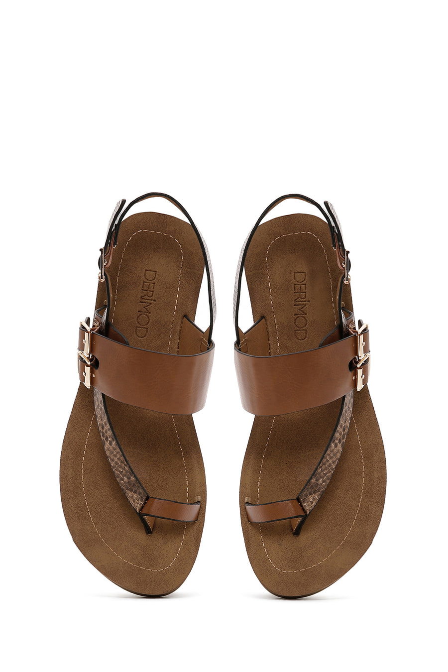 Women's Tan Back Strap Flip Flop Sandals