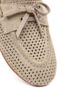 Women's Beige Suede Leather Loafer | Derimod