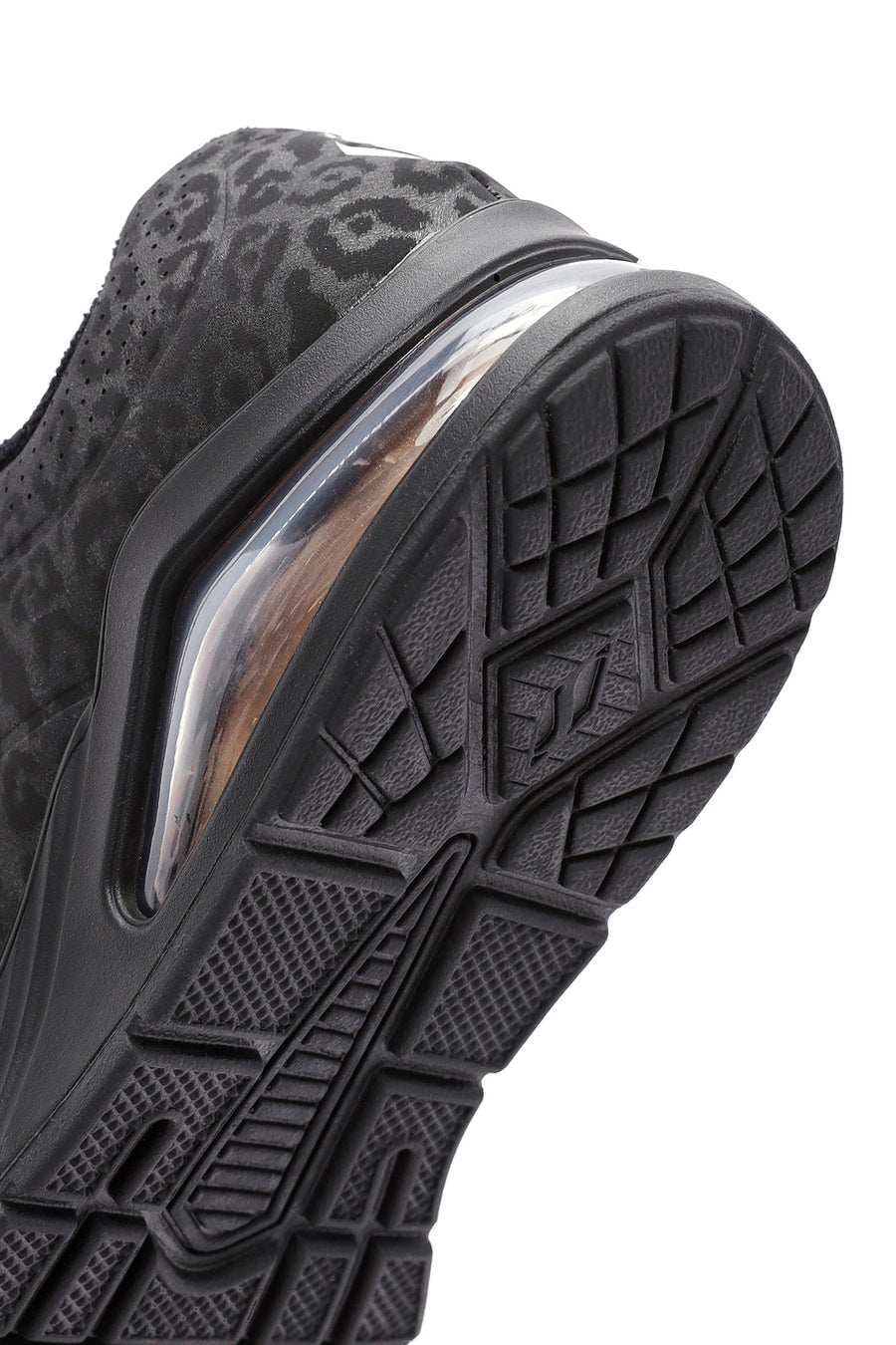 Skechers Kadın Siyah Leopar Desenli Bağcıklı Sneaker
