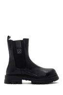 Women's Black Leather Chelsea Boots | Derimod