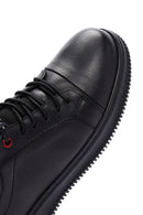 Men's Black Lace-up Leather Sneaker | Derimod