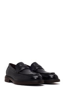 Derimod Black Erkek Siyah Deri Casual Loafer | Derimod