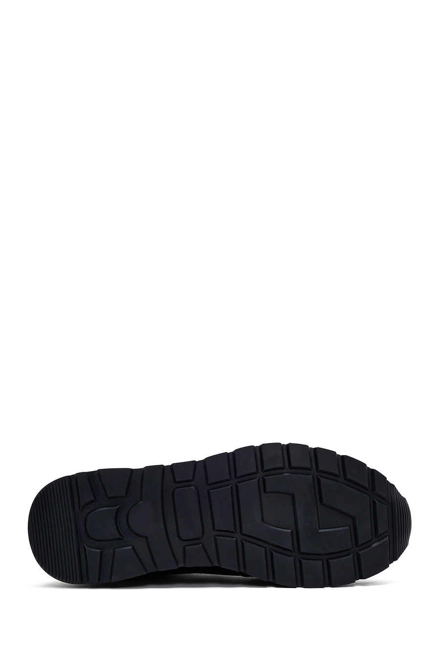 Men's Black Lace-Up Leather Casual Sneakers