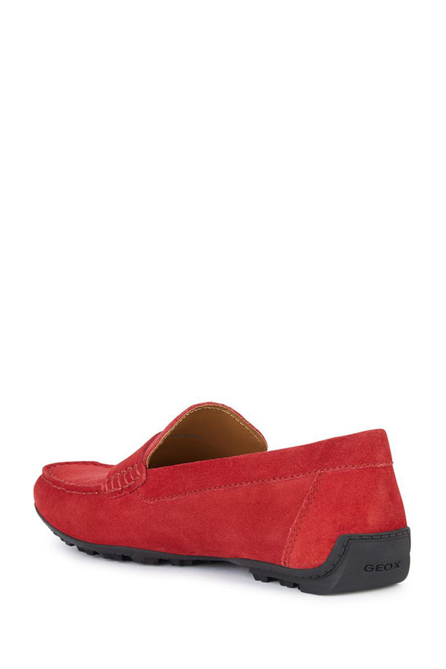 Geox Men's Red Kosmopolis + Grip Suede Leather Casual Loafer