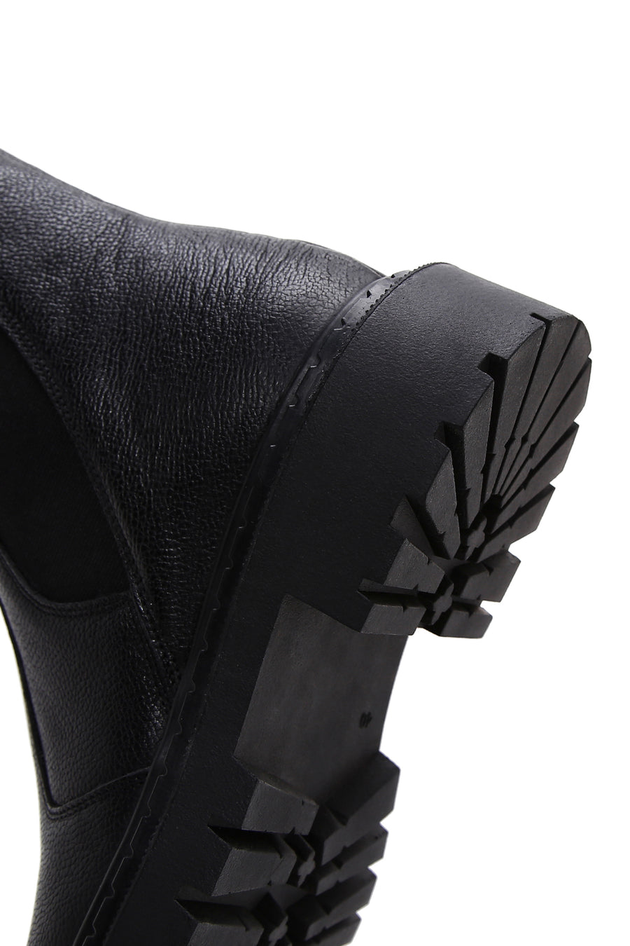 Men's Black Zippered Leather Casual Boots