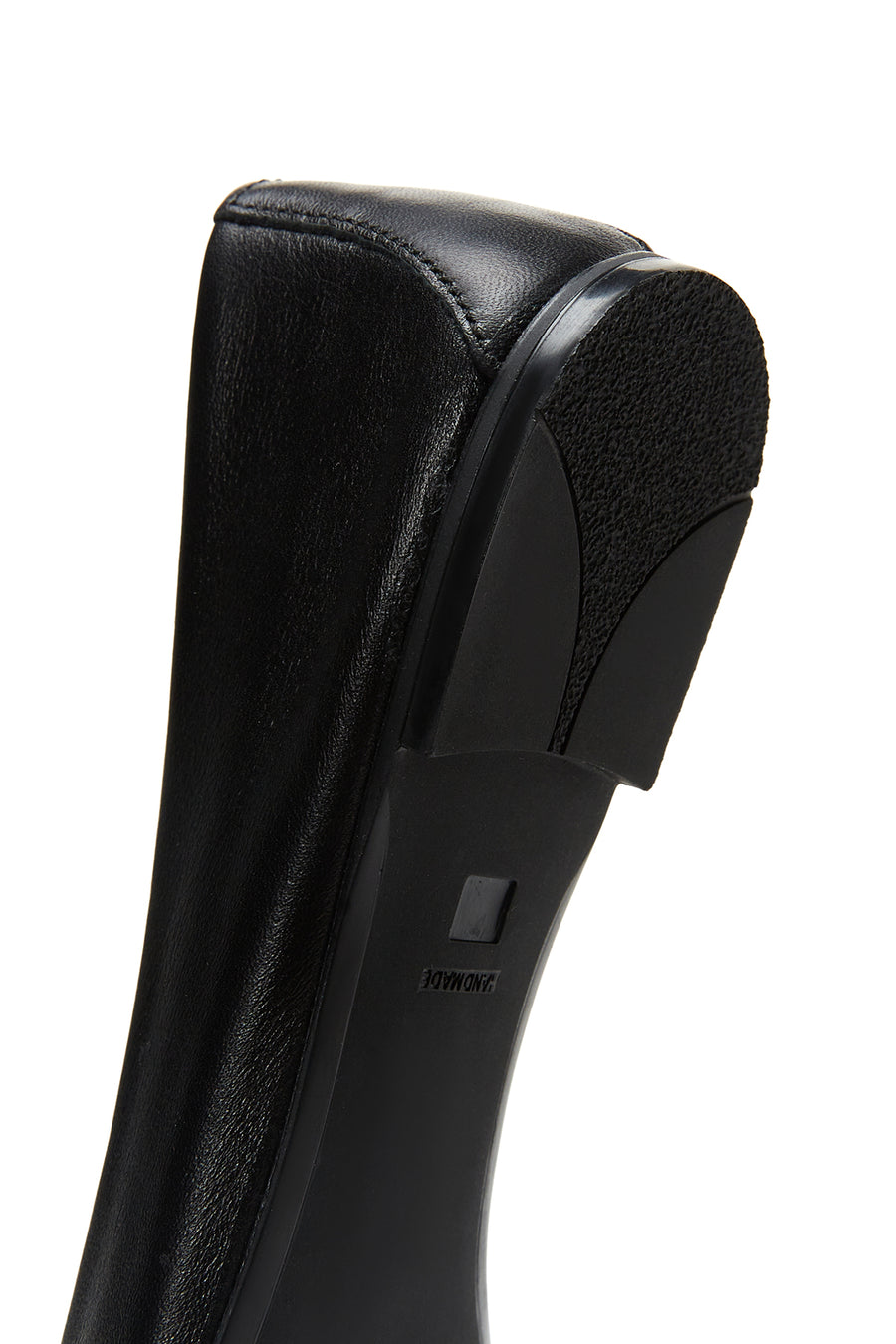 Women's Black Leather Ballerina Ballet Shoes