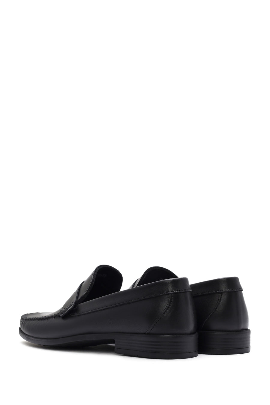 Men's Black Leather Casual Loafer