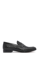 Erkek Siyah Örgü Deri Klasik Loafer | Derimod