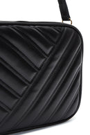 Women's Black Quilted Crossbody Bag | Derimod