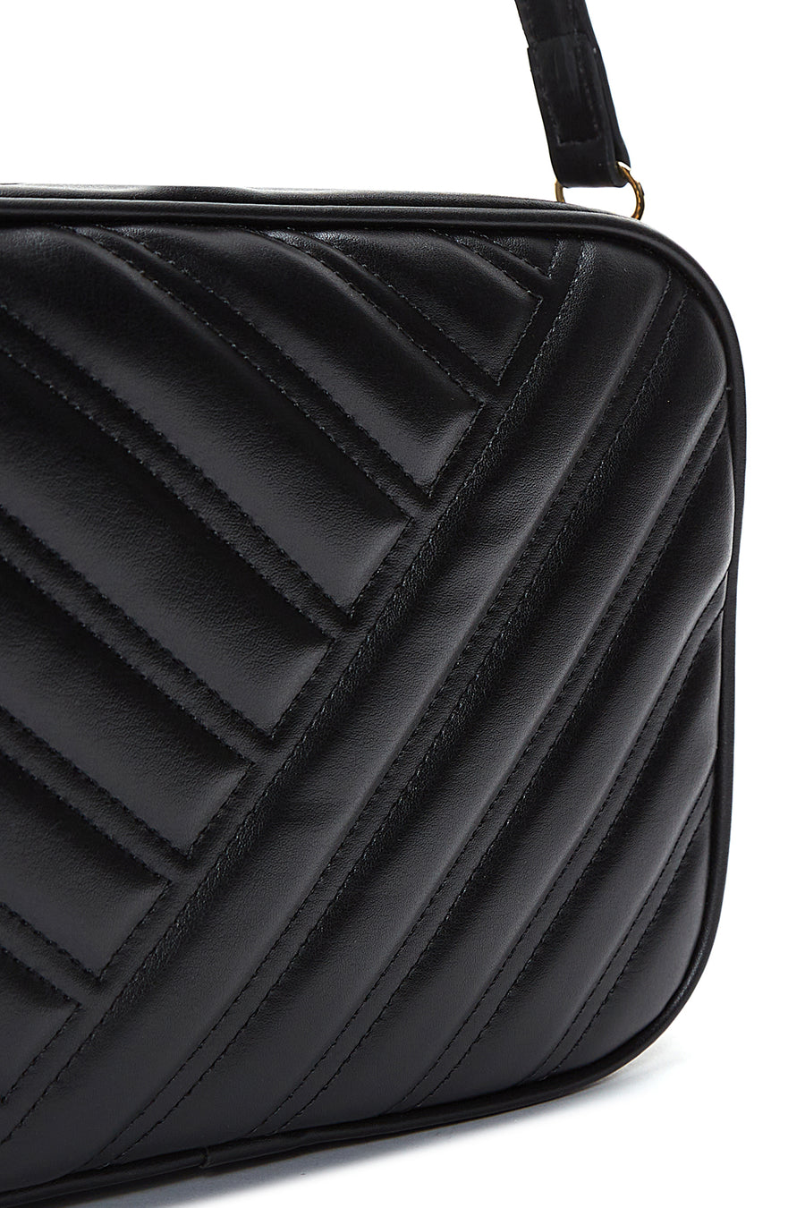 Women's Black Quilted Crossbody Bag