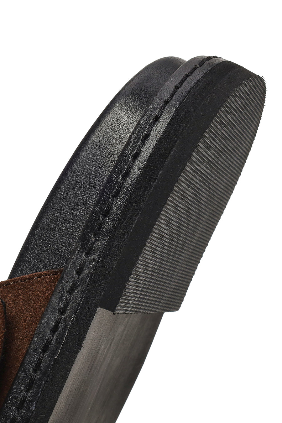 Woman Brown Suede Leather Slippers
