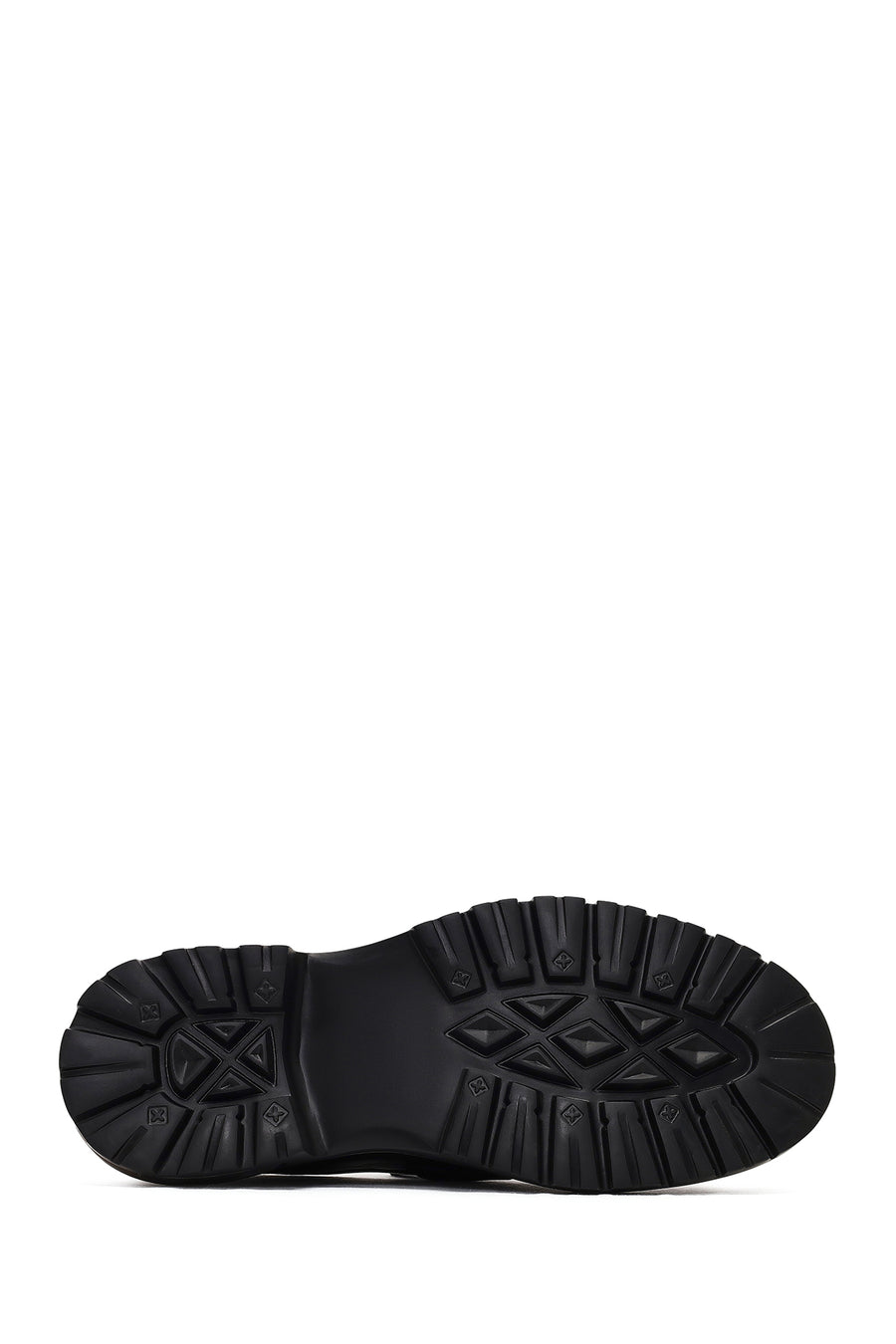 Men's Black Thick-Soled Leather Loafer