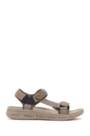 Derimod Zero Male Beige Strapped Fabric Sandals | Derimod