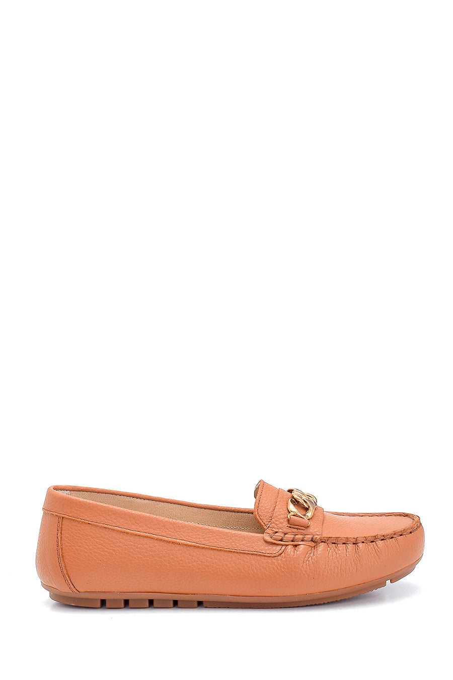 Women's Leather Chain Detailed Loafer 21SFD3206FT | Derimod