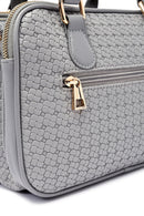 Women's Grey Long Strap Printed Classic Handbag | Derimod