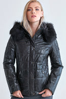 Blanch Women's Leather Jacket | Derimod