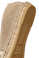 Woman Light Beige Suede Espadrilles | Derimod