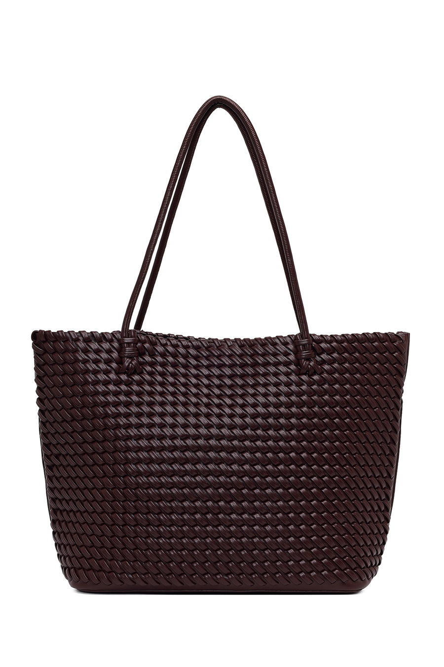 Woman Brown Braided Shoulder Bag