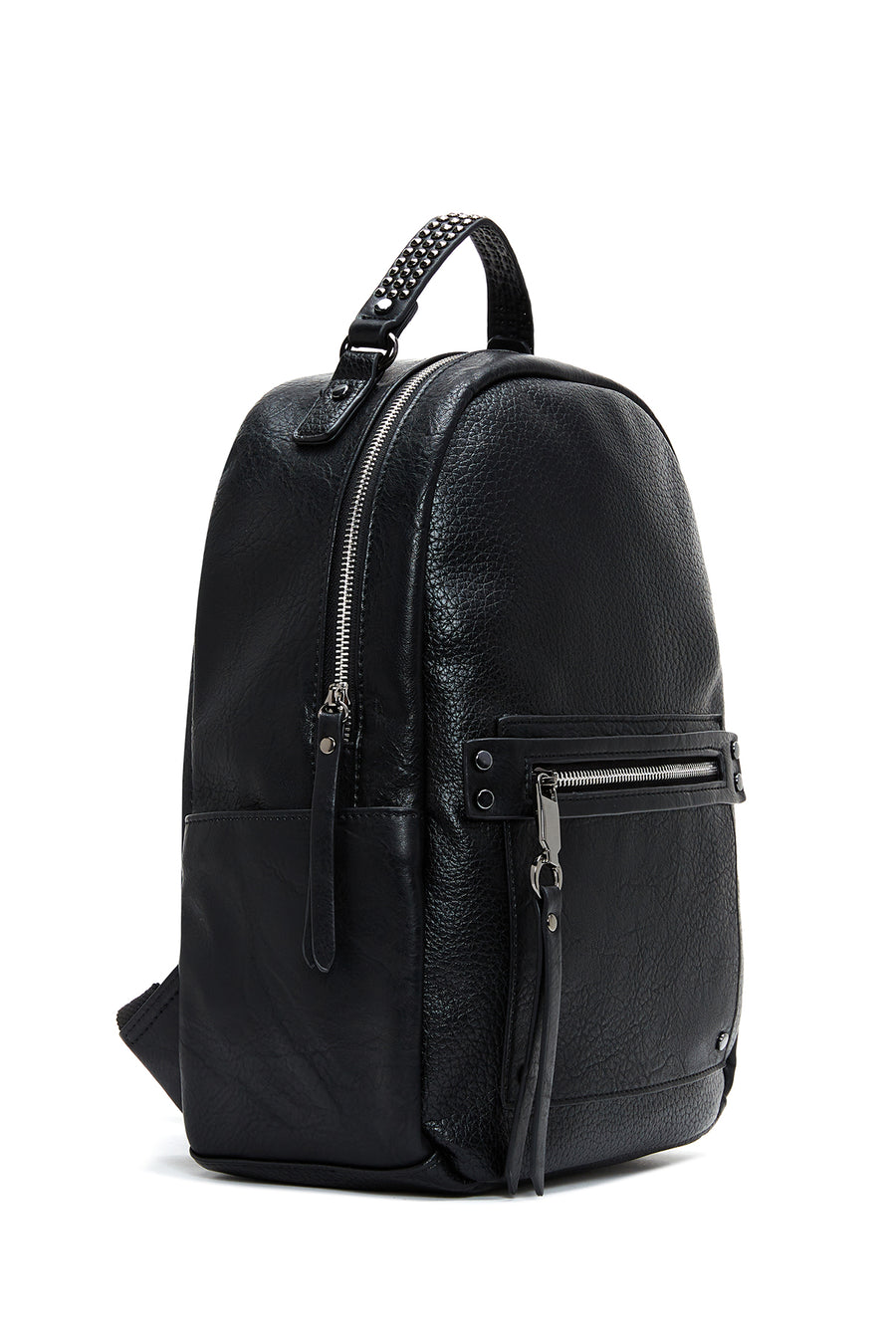 Women's Black Studded Backpack