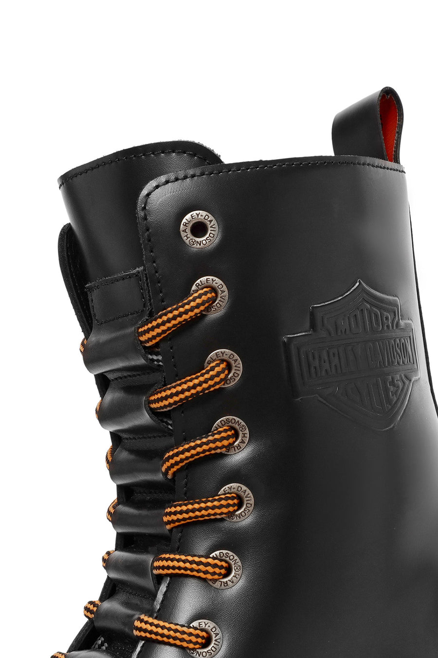 Harley Davidson Erkek Siyah Thar Bağcıklı Deri Postal Bot
