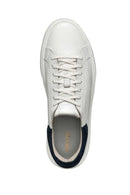 Geox Men's White Deiven Lace-up Leather Casual Sneaker | Derimod