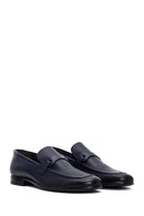 Erkek Lacivert Deri Klasik Loafer | Derimod