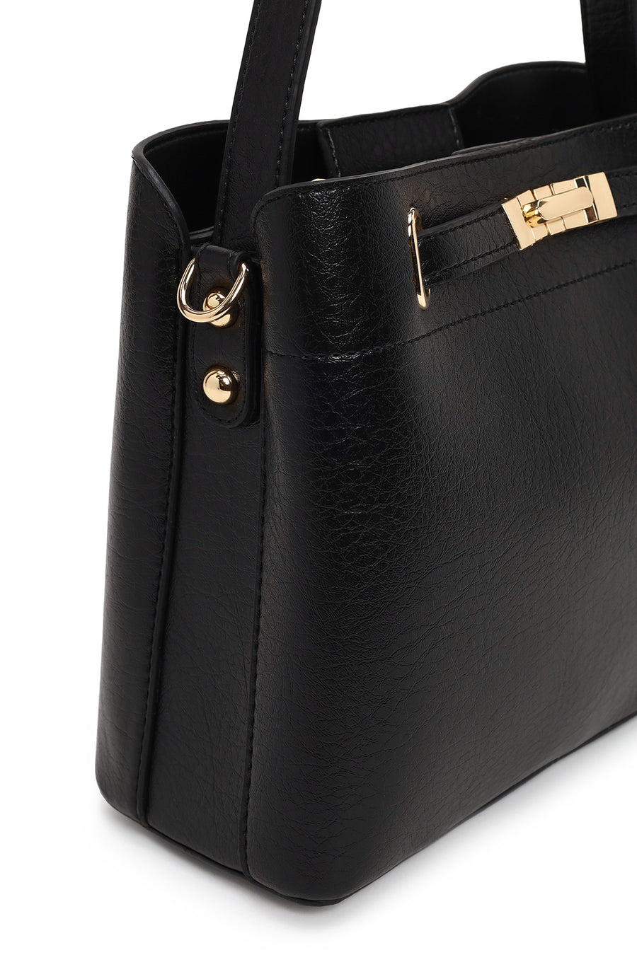 Woman Black Long-Strap Classic Shoulder Bag