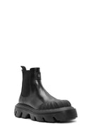 Men's Black Thick Soled Leather Chelsea Boots | Derimod