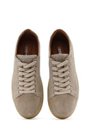 Men's Beige Lace-Up Suede Leather Sneaker | Derimod