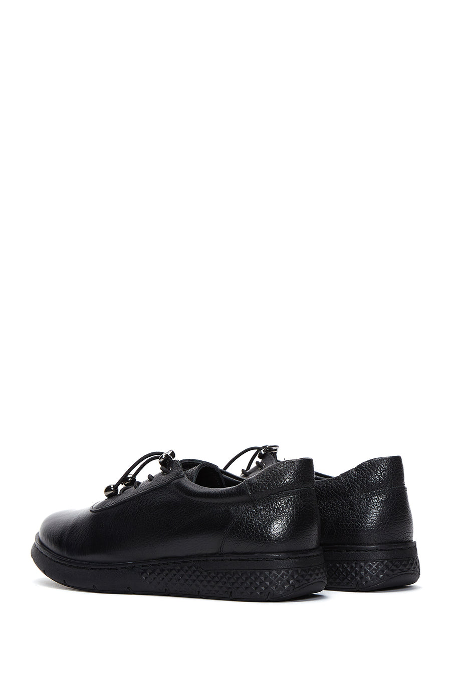 Women's Black Leather Comfort Shoes