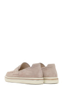 Erkek Bej Süet Deri Casual Loafer | Derimod