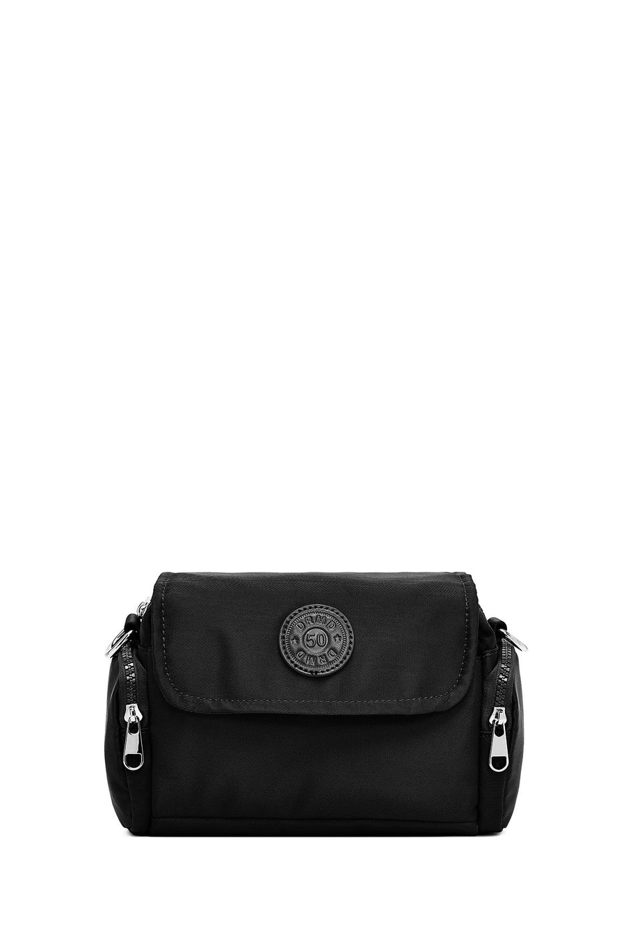 Women's Black Fabric Crossbody Bag