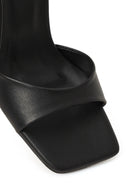 Women's Black Ankle Buckle Thin Heel Sandals | Derimod