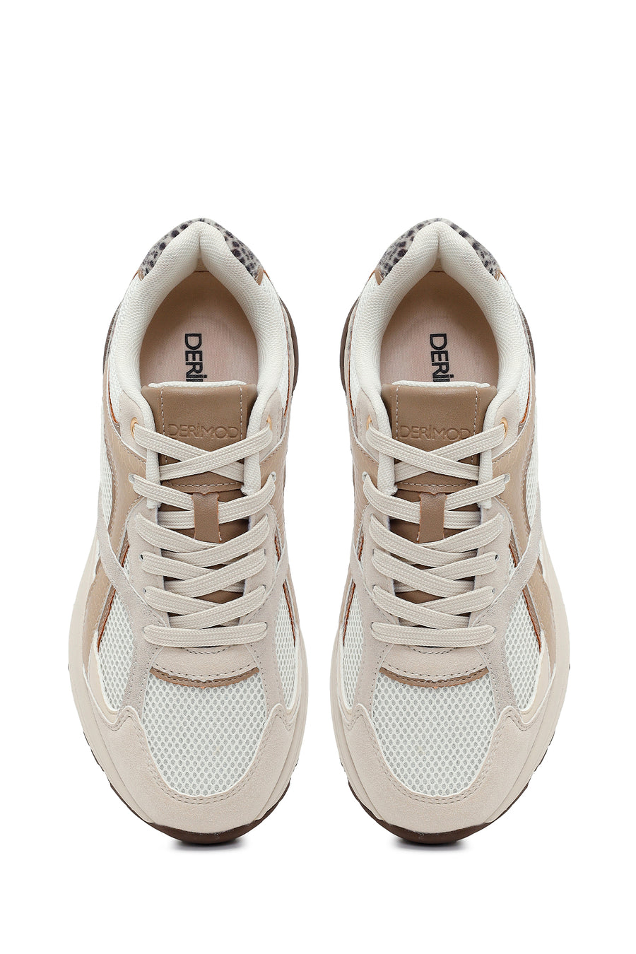 Woman Beige Lace-up Chunky Sneaker