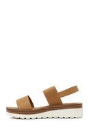 Woman Camel Thick-Soled Sandal | Derimod