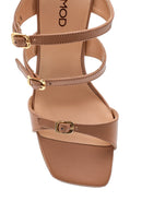 Women's Heeled Leather Slippers | Derimod