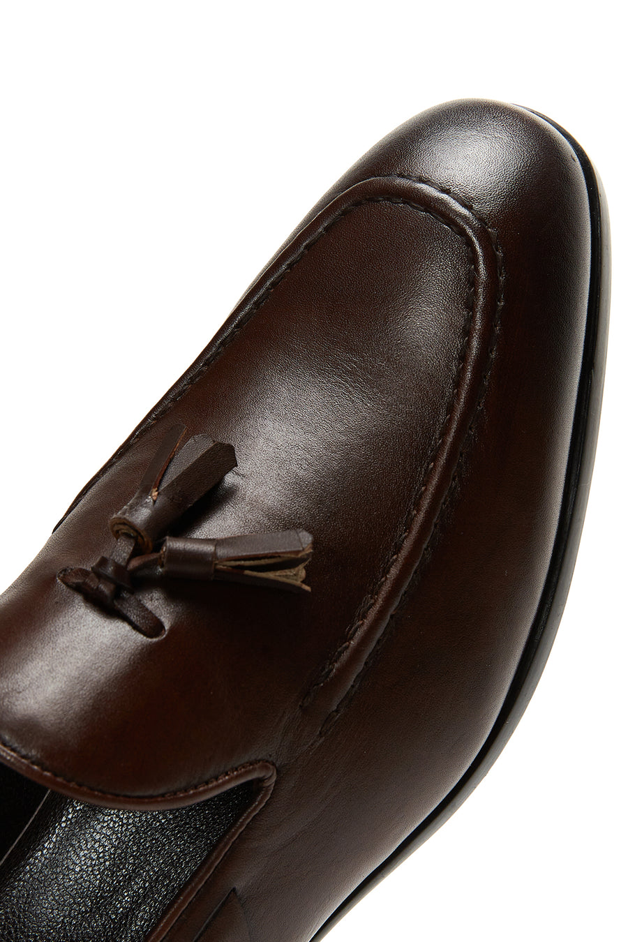 Men's Leather Knit Detailed Classic Loafer