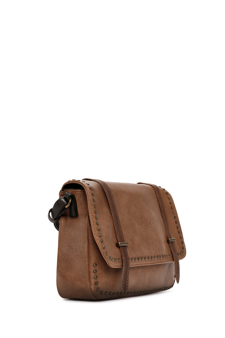 Women's Tan Long Strap Crossbody Bag