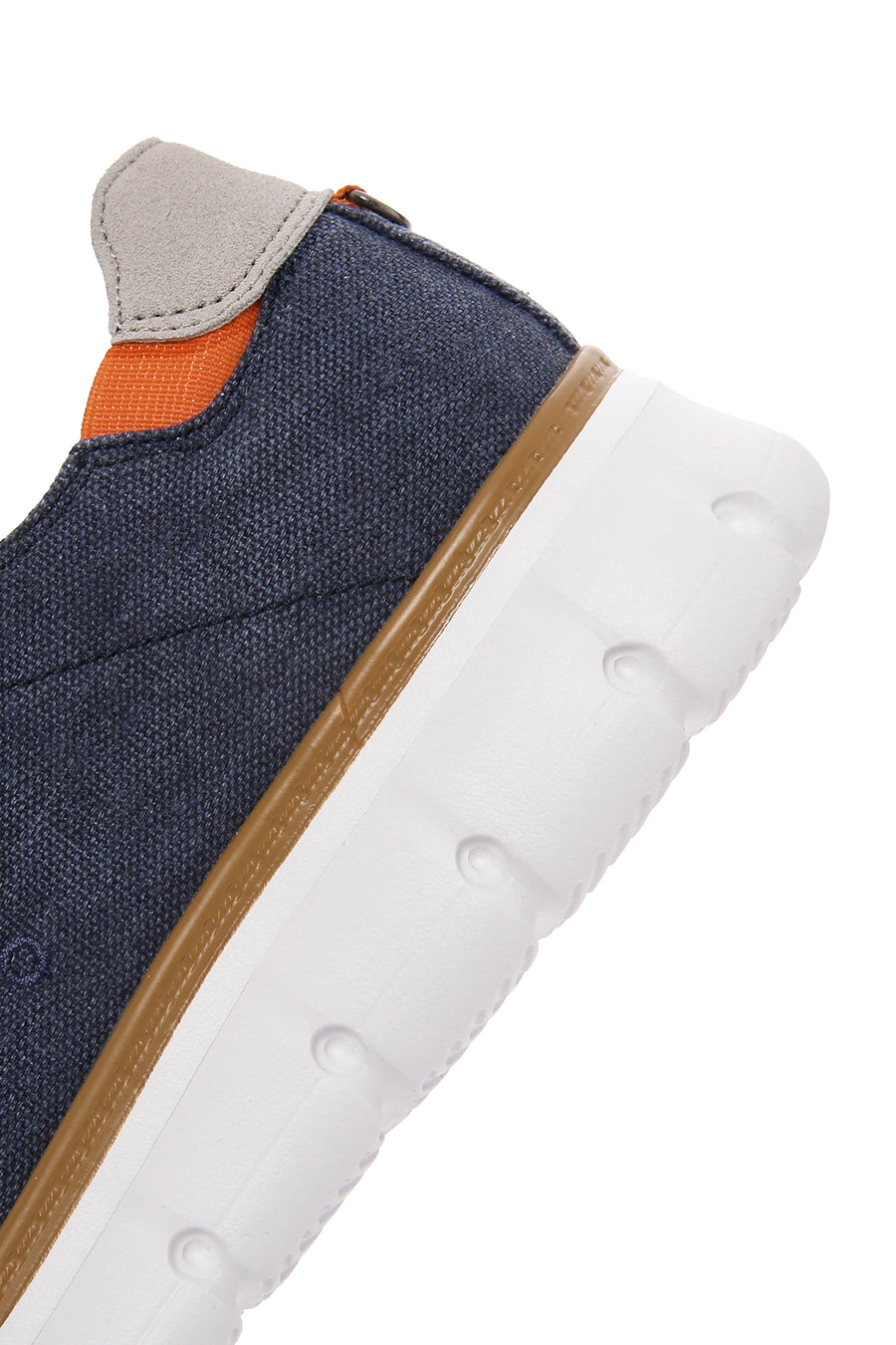 Erkek Lacivert Bağcıklı Kalın Tabanlı Kumaş Sneaker