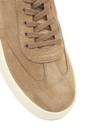 Erkek Bej Bağcıklı Süet Deri Sneaker | Derimod