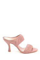 Women's Leather Heeled Slippers | Derimod