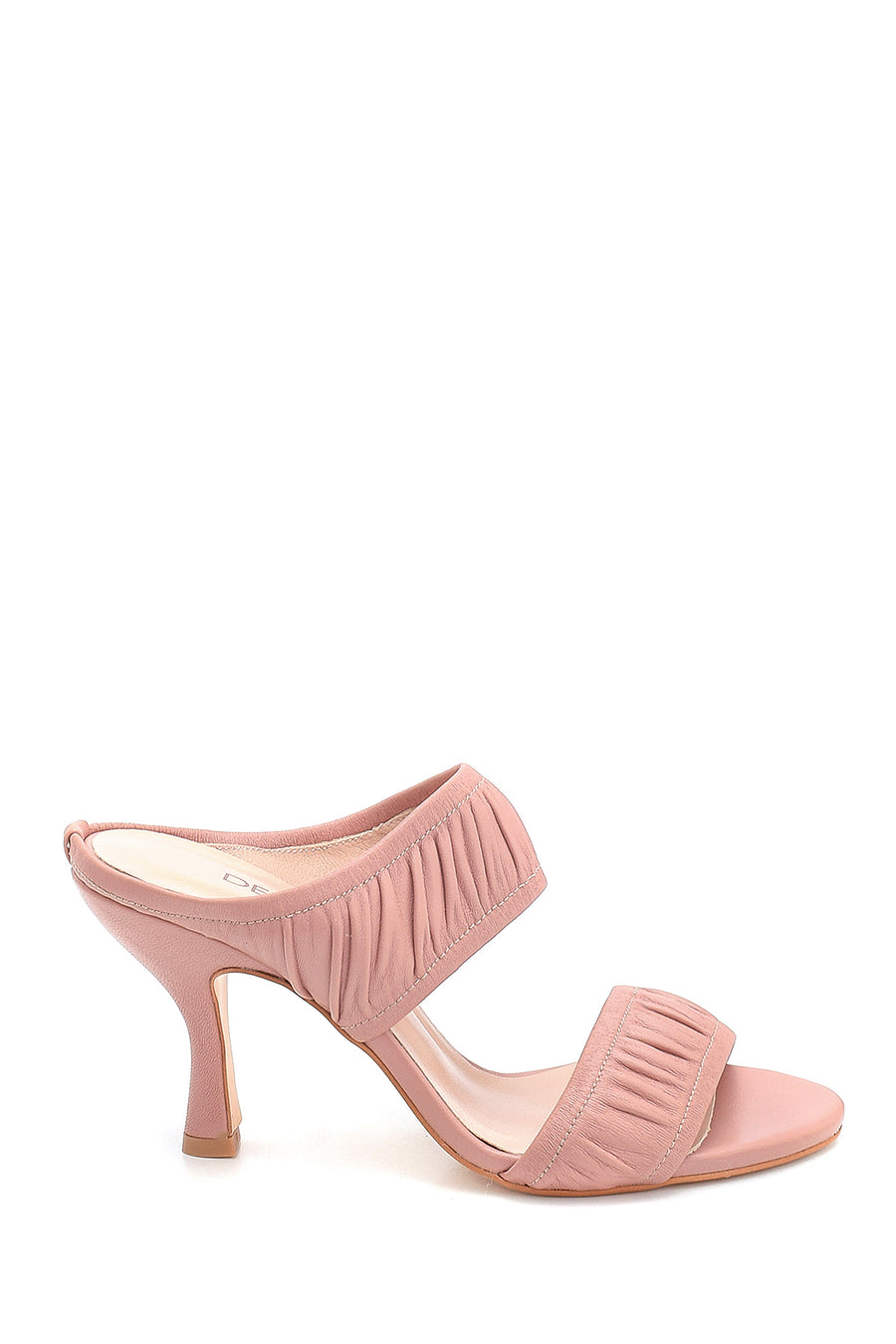 Women's Leather Heeled Slippers 21SFD130618 | Derimod