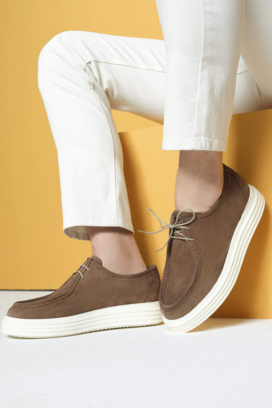 Men's Brown Lace-Up Suede Leather Casual Shoes 25SFD650410 | Derimod