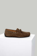 Suede Tan Men's Leather Loafer | Derimod